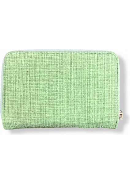 Kadın Açık Yeşil Renkli Fermuarlı ve Çıtçıtlı Kağıt ve Bozuk Para Bölmeli Cüzdan. fiyatları