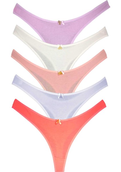 5 Adet Pamuklu Kadın Klasik Tanga Soft Renkler modelleri