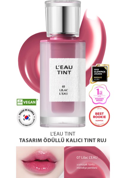 Özel Tasarım Ödüllü Kalıcı Tint Ruj Bbıa L’eau Tint