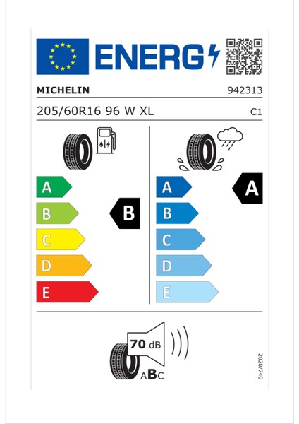 205/60 R16 96W Xl Primacy 5 Oto Yaz Lastiği (Üretim Yılı : 2024)