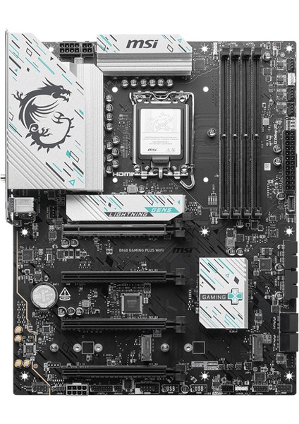 Msı MB B860 Gamıng Plus Wıfı Soket 1851 Ddr5 8600MHZ(OC) 3xm.2 1x Tb4 HDMI Dısplay 5g Lan Wıfı 7 Atx