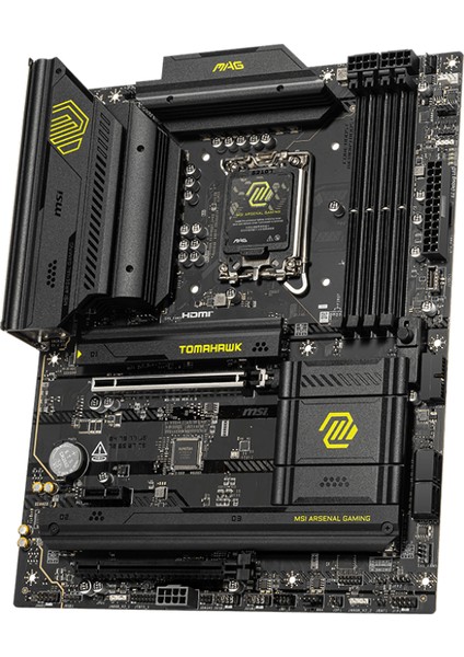 Msı MB Mag B860 Tomahawk Wıfı Soket 1851 Ddr5 9200MHZ(OC) 3xm.2 2x Tb4 HDMI Dısplay 5g Lan Wıfı 7 Atx