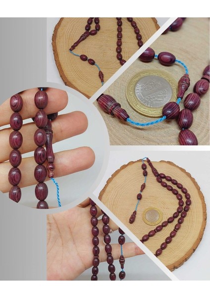 Kafur Ağacı Badem Kesim 33LÜK Tesbih 6.5*9mm (55822)