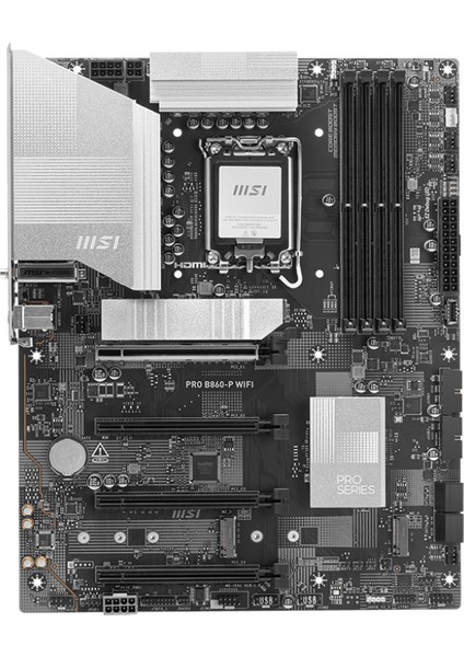 Msı MB Pro B860-P Wıfı Soket 1851 Ddr5 8600MHZ(OC) 3xm.2 1x Tb4 HDMI Dısplay 5g Lan Wıfı 7 Atx