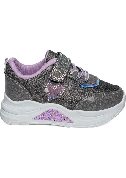 Prj Platin Simli Kız Çocuk Sneaker Spor Ayakkabı