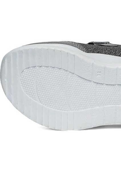 Prj Platin Simli Kız Çocuk Sneaker Spor Ayakkabı