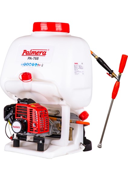 PA-768 EUR5 Sırt Tipi Yüksek Basınçlı 25 Lt İlaçlama Makinesi 1 Hp