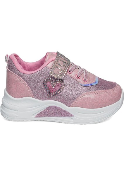 Prj Pembe Simli Kız Çocuk Sneaker Spor Ayakkabı