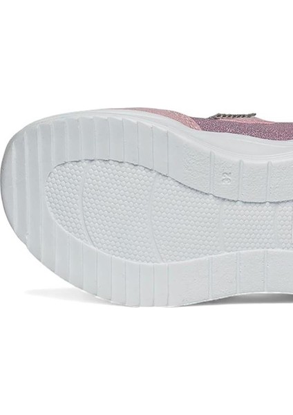 Prj Pembe Simli Kız Çocuk Sneaker Spor Ayakkabı