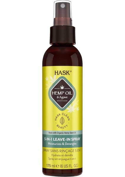 Hemp Oil & Agave 5-In-1 Nemlendirici ve Dolaşık Saç Açıcı Sprey 175ML