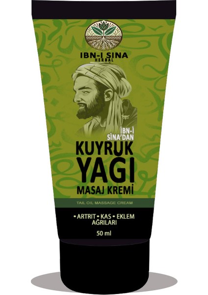 Ibn-I Sina Kuyruk Yağı Kremi Sırt Bel Kas Diz Kol Bacaklar Iskelet Uygulama Agrı kremi 50ML