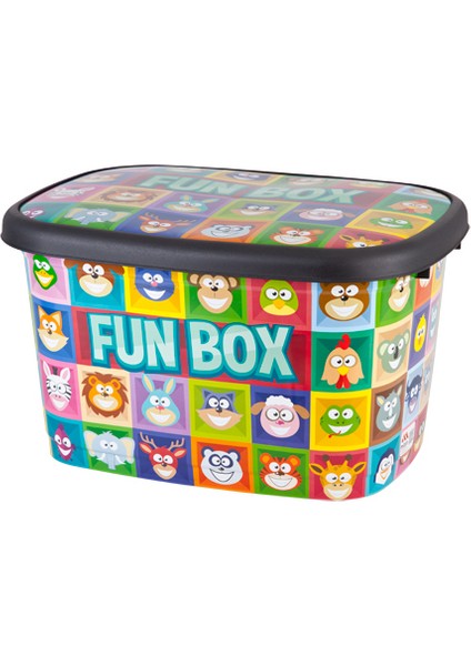 Çok Amaçlı Plastik Oyuncak Saklama Kutusu Fun Box Oyuncak Organizeri - Kapaklı Oyuncak Kutusu -Toy Box