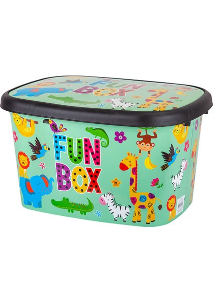 Çok Amaçlı Plastik Oyuncak Saklama Kutusu Fun Box Oyuncak Organizeri - Kapaklı Oyuncak Kutusu -Toy Box