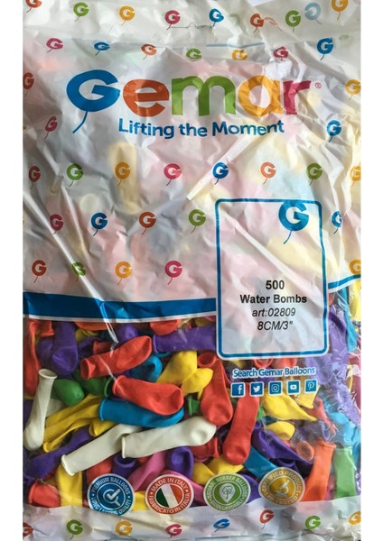 Mini Su Balonu Karışık Renk 1 Paket 500 Adet