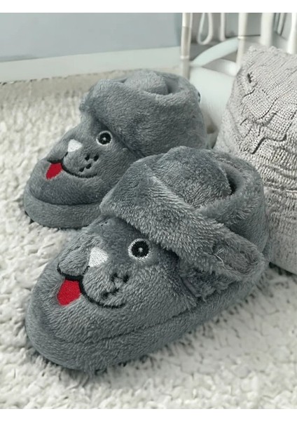 Köpek Figürlü Unisex Çocuk Anaokulu Kreş Ev Kaydırmaz Taban Panduf modelleri