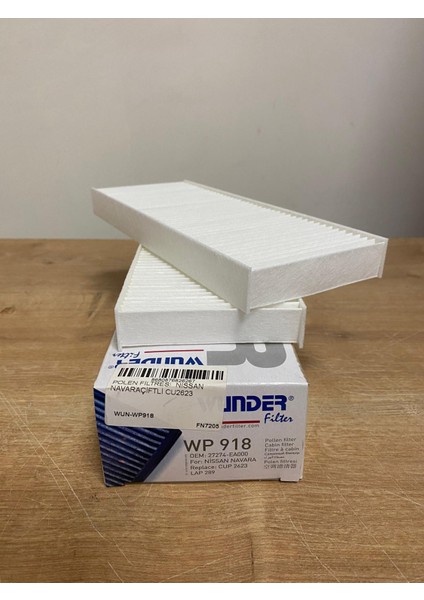 Wunder WP918 Çiftli Polen Filtresi Nissan NAVARA 2.3 DCI-2.5D 2.5TDI PATHFINDER 2.4-2.5TDI