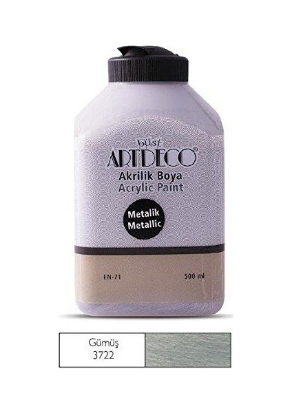 Metalik Akrilik Boya 500 ml Gümüş 3722
