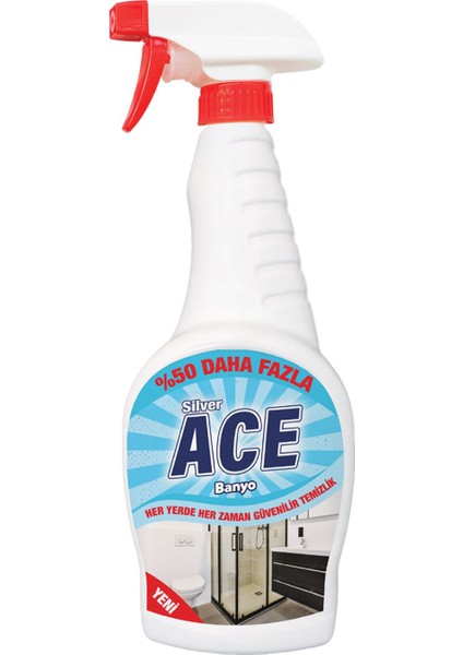 Silver Ace Ultra Güçlü Banyo Temizleyici ve Kireç Çözücü Sprey 750 ml