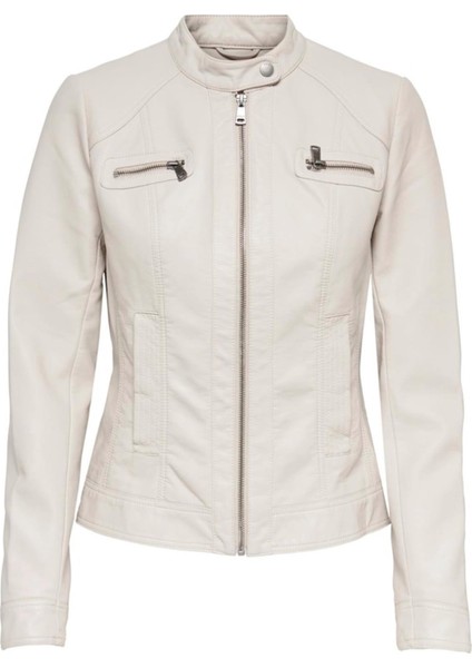 Onlbandıt Faux Leather Bıker Otw Noos Krem fırsatları