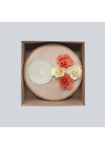 Düğün Nişan Kına Söz Nikah Hediyelik Mumlu Gül Süslemeli Tavşan Kutu 25 Adet modelleri