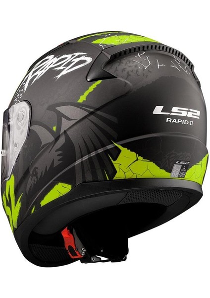 Rapid 2 Raven Mat Siyah-Gri-Neon Sarı Kask fırsatları