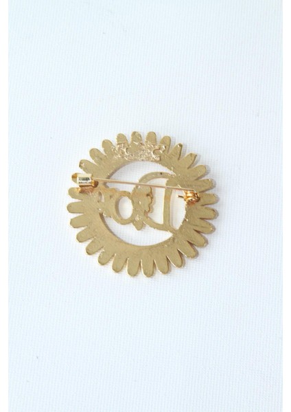 Yuvarlak Broş Gold
