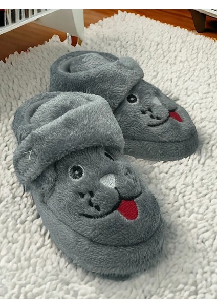 Köpek Figürlü Unisex Çocuk Anaokulu Kreş Ev Kaydırmaz Taban Panduf fiyatları