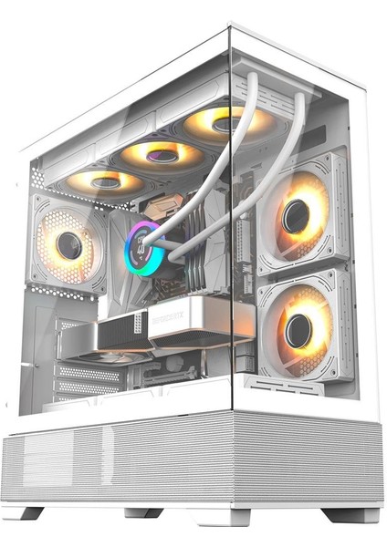 CF925 Tamperli Cam Gaming Oyuncu Kasası - 3 Rgb Fanlı, Kumandalı, Itx/m-Atx/atx/e-Atx Uyumlu