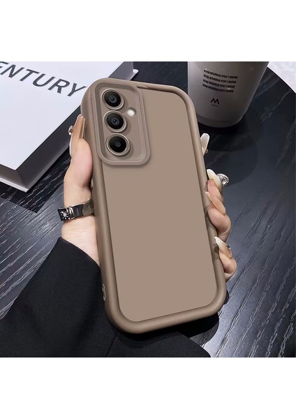 Samsung Galaxy A16 Uyumlu Kılıf Yumuşak Renkli Lansman Silikon Kamera Korumalı Kenarları Çıkıntılı 3D Coffe Desenli