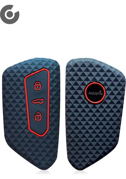 Volkswagen Golf Passat Arteon Tiguan Caddy Silikon Desenli Anahtar Kılıfı (1 Adet)