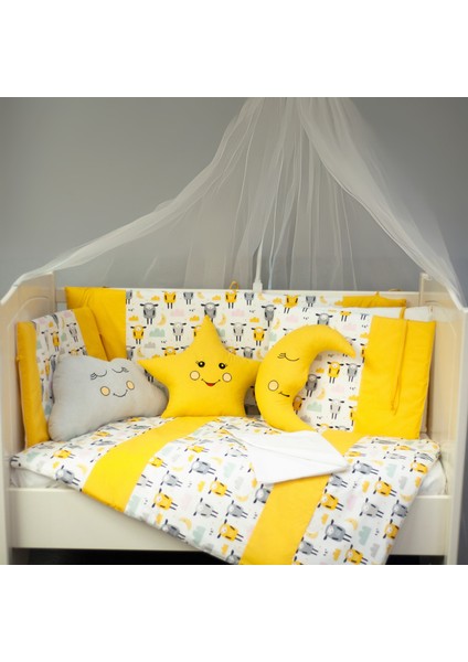 Park Yatak Bebek Uyku Seti Nevresim Takımı 70x110 Zuzu Sarı