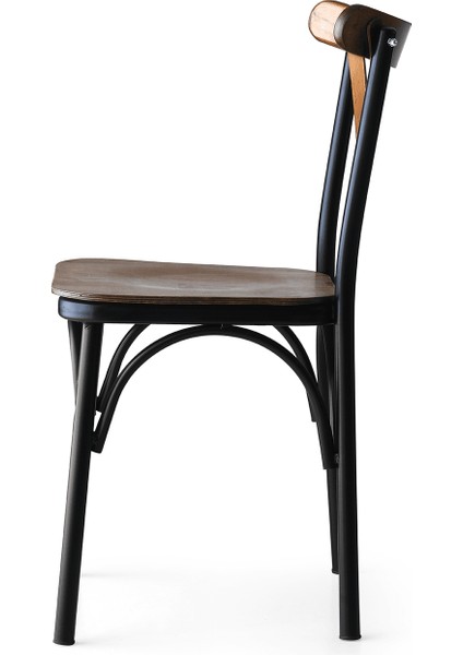 Açılır Kütük Masa ve Ilkbahar Sandalye Takımı, Ceviz, 130X80