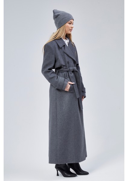 Kuşaklı Oversize Kaşe Kaban fırsatları