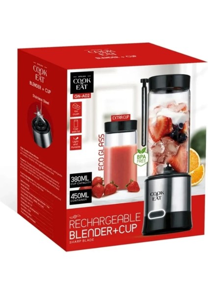Rose Teknoloji Acl Şarjlı Taşınabilir Taşınabilir 450ML Hacimli 380ML Bardaklı Bu Kırabilen Blender