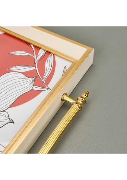 Kitchen Çiçek Desenli Tepsi - Renkli - 49 cm fırsatları