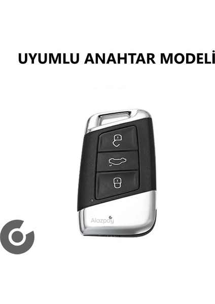 Volkswagen Passat Golf Arteon Tiguan Tpu Titan Gri Anahtar Kılıfı (1 Adet - Sustasız) fiyatları