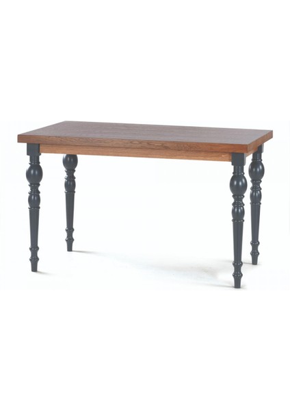 Damla Country Masa, Ceviz Antrasit, 125 x 80