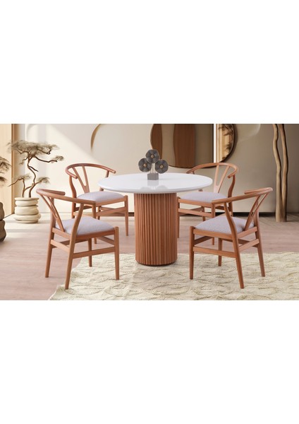 Eksen Masa, Beyaz, 105 x 105