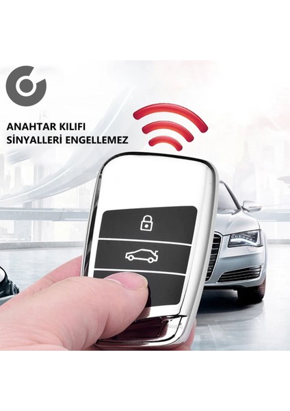 Volkswagen Passat Golf Arteon Tiguan Parlak Tpu Anahtar Kılıfı (1 Adet - Sustasız) fırsatları