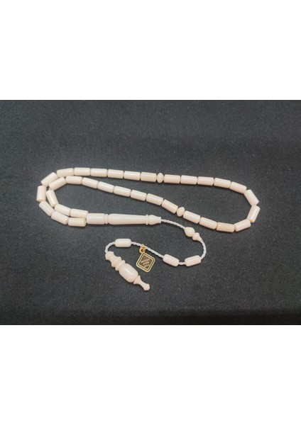Iskeçeli Cemil Usta Eseri 12.48 Gr. 2 Kat Cilalı Fil Dişi Tesbih Sertifikalı 6738