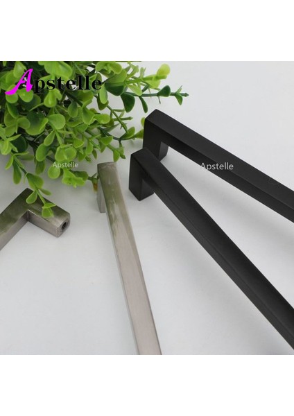 288 mm-300 mm Altın Siyah Dolap Kulpu Kare Mobilya Donanım Paslanmaz Çelik Mutfak Kapı Kolları Dolap Dolap Çekmece Çeker (Yurt Dışından) fiyatları