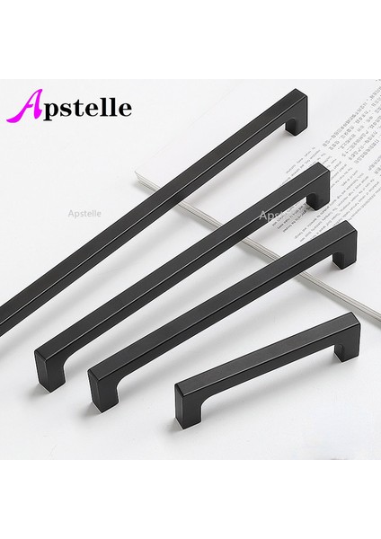 288 mm-300 mm Altın Siyah Dolap Kulpu Kare Mobilya Donanım Paslanmaz Çelik Mutfak Kapı Kolları Dolap Dolap Çekmece Çeker (Yurt Dışından) fırsatları