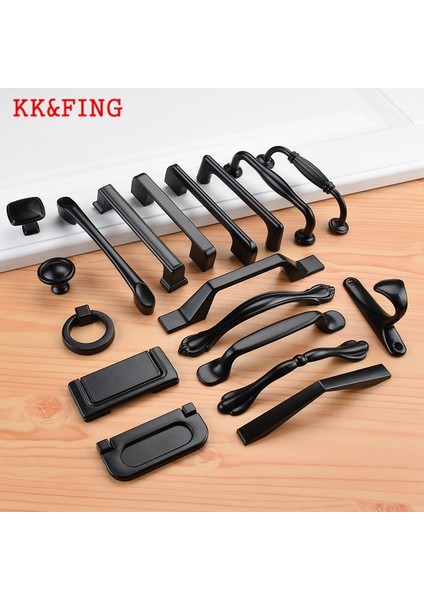 9036-L Kkfıng Siyah Alüminyum Alaşım Mutfak Dolabı Kolları Dresser Çekmece Dolap Dolap Kapı Kolları Mobilya Kolu Donanım Çeker (Yurt Dışından) fiyatları