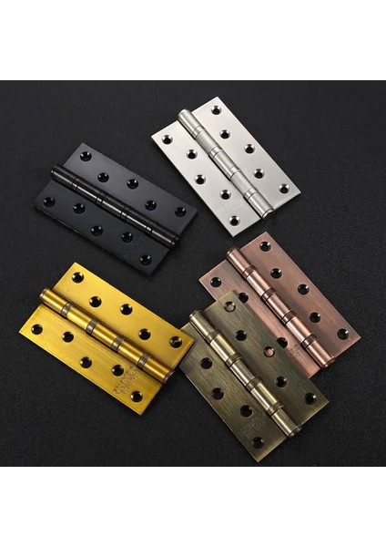 Gümüş 2 Adet 5 Inç 3 mm Istikrarlı Dolap Kapı Menteşesi Ince Bilyalı Rulmanlar Anti-Pas Mobilya Donanım Kullanışlı Windows Menteşe Ahşap Kutu Menteşe (Yurt Dışından)