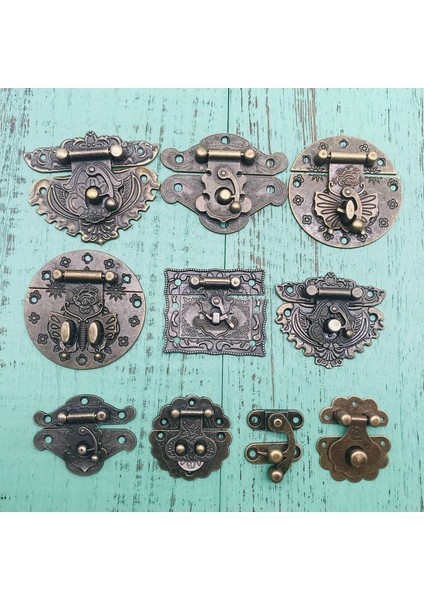 J 1 Adet Retro TaSarım Dolap Mücevher Kutusu Antika Toka Ahşap Kutu Mandalı Dekoratif Vintage Çile Mandalı Toka Kilit Çok Şekilli (Yurt Dışından) modelleri