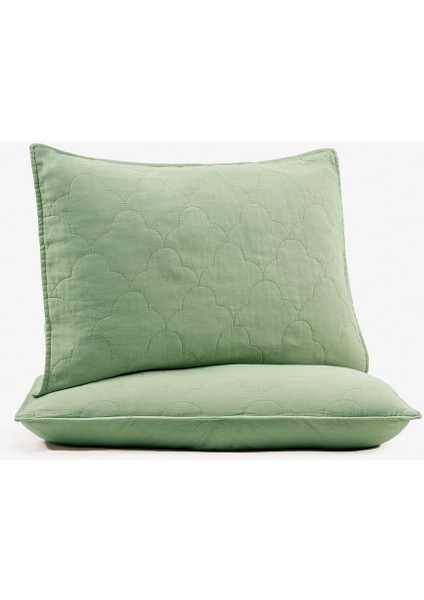 Serenity Keten Kapitone Yastık Kılıfı 2'li Mint 50 x 70