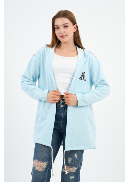 Alexandergardı Kapüşonlu Omuz Detaylı Uzun Hırka (B22-30305)