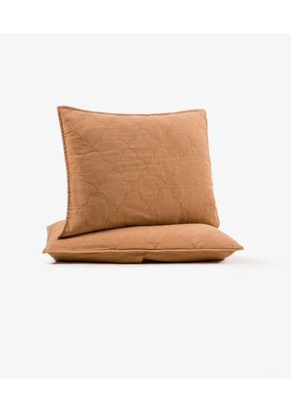 Serenity Keten Kapitone Yastık Kılıfı 2'li Taba 50 x 70