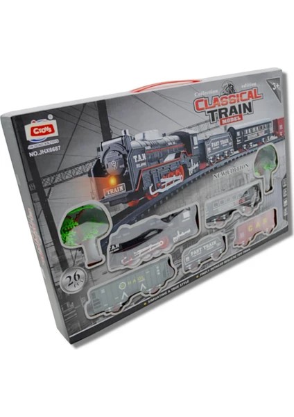 Classic Model Tren Seti JHX6687 Pilli Sesli Işıklı 26 Parça 3+