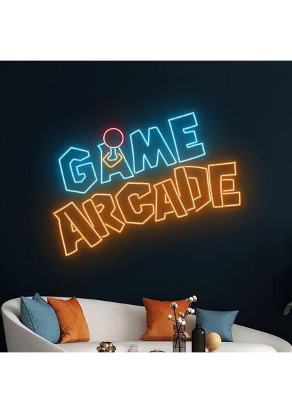 Game Arcade Oyunculara Özel Duvar Dekorasyon Neon LED Işıklı Tablo